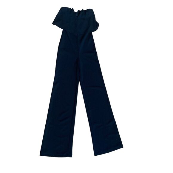 Lulus Power Of Love Black Strapless V Neck Jumpsuit Size XS - Picture 9 of 11